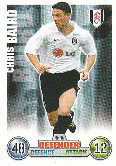 Chris Baird Fulham 2007/08 Topps Match Attax #132